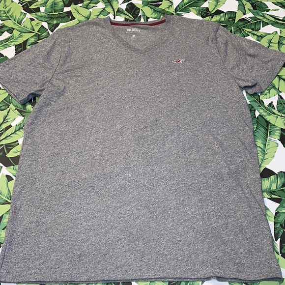 Hollister Other - Hollister V-Neck Gray/White Soft Shirt Size Large